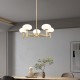 - Chicago 1 - Brushed Brass 5 Light Cente Fitting with White Opal Glass Prism-P0574-05M-2GAA-IE01 - Chicago 1 - Brushed Brass 5 Light Cente Fitting with White Opal Glass