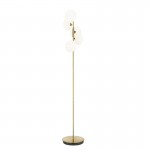 Chicago FL - Brushed Brass 5 Light Floor Lamp with White Opal Glass Chicago FL - Brushed Brass 5 Light Floor Lamp with White Opal Glass