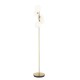 - Chicago FL - Brushed Brass 5 Light Floor Lamp with White Opal Glass Prism-F0574-05M-2GAA-IE01 - Chicago FL - Brushed Brass 5 Light Floor Lamp with White Opal Glass