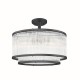 - Monaco 2BK - Matt Black 5 Light Semi Flush with Clear Glass Rods Prism-C0528-05H-P7AC-IE01 - Monaco 2BK - Matt Black 5 Light Semi Flush with Clear Glass Rods