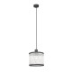 Prism-P0528-01G-P7AC-IE01 - Monaco 3BK - Matt Black Pendant with Clear Glass Rods