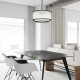 Ceiling Lights - Monaco 4BK - Matt Black 5 Light Pendant with Clear Glass Rods Prism-P0528-05H-P7AC-IE01 - Monaco 4BK - Matt Black 5 Light Pendant with Clear Glass Rods