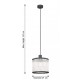 Prism-P0528-01G-P7AC-IE01 - Monaco 3BK - Matt Black Pendant with Clear Glass Rods