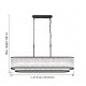 Prism-P0528-07J-P7AC-IE01 - Monaco 8BK - Matt Black 7 Light over Island Fitting with Clear Glass Rods