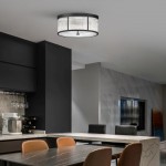 Monte Carlo 1 - Matt Black 5 Light Flush with Clear Glass Rods & Diffuser Monte Carlo 1 - Matt Black 5 Light Flush with Clear Glass Rods & Diffuser