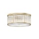 Prism-C0528-05G-V6AC-IE01 - Monte Carlo 2 - Matt Gold 5 Light Flush with Clear Glass Rods & Diffuser
