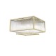 Prism-C0528-04R-V6AC-IE01 - Monte Carlo 3 - Matt Gold 4 Light Square Flush with Clear Glass Rods
