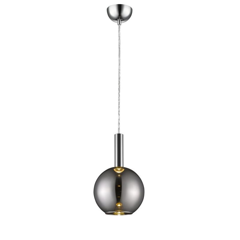 Ceiling Lights - Paris 1 - LED Chrome Glass Shade with Chrome Single Pendant P0457-01A-F4FZ - Paris 1 - LED Chrome Glass Shade with Chrome Single Pendant