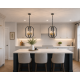 Prism-P0564-04F-P7TF-IE01 - Berlin 1 - Matt Black & Gold 4 Light Pendant