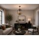 Prism-P0564-04F-P7TF-IE01 - Berlin 1 - Matt Black & Gold 4 Light Pendant