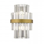 Venice W - Antique Gold 2 Light Wall Lamp with Crystal Venice W - Antique Gold 2 Light Wall Lamp with Crystal