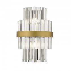 Venice W - Antique Gold 2 Light Wall Lamp with Crystal Venice W - Antique Gold 2 Light Wall Lamp with Crystal