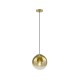 Prism-P0468-01F-0FHK-IE01 - Zurich 2 - Matt Brass Pendant with Gold Ombre Glass
