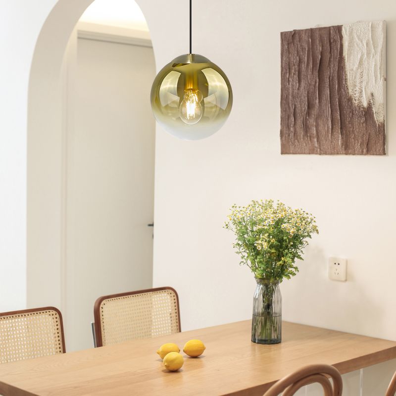 Prism-P0468-01F-0FHK-IE01 - Zurich 2 - Matt Brass Pendant with Gold Ombre Glass