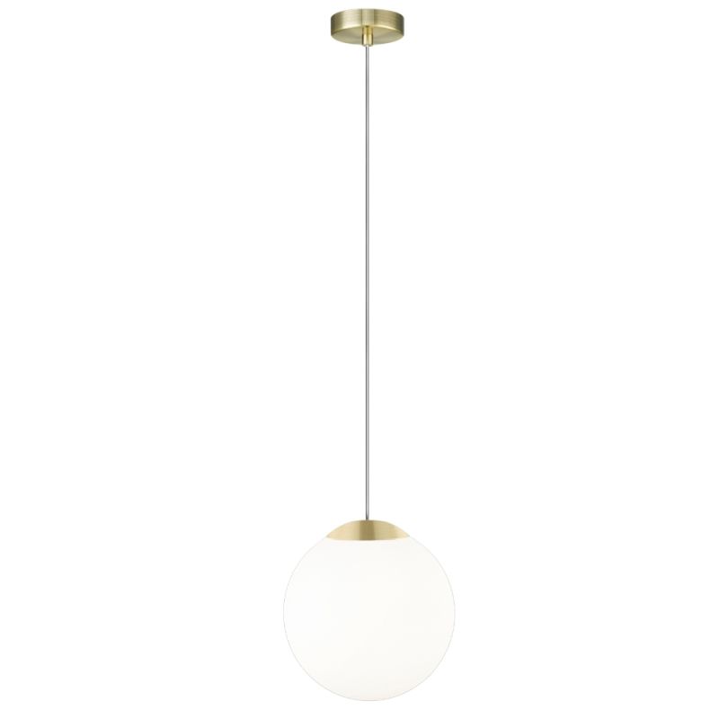Ceiling Lights - Zurich 3 - Matt Gold Pendant with White Opal Glass Prism-P0468-01F-0FAA-IE01 - Zurich 3 - Matt Gold Pendant with White Opal Glass