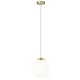 Ceiling Lights - Zurich 3 - Matt Gold Pendant with White Opal Glass Prism-P0468-01F-0FAA-IE01 - Zurich 3 - Matt Gold Pendant with White Opal Glass