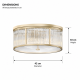 Prism-C0528-05G-V6AC-IE01 - Monte Carlo 2 - Matt Gold 5 Light Flush with Clear Glass Rods & Diffuser