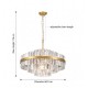 Prism-P0567-12A-7GAC-IE01 - Venice 1 - Antique Gold 12 Light Chandelier with Crystal