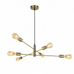 Anna AB - Adjustable Antique Brass 6 Light Centre Fitting
