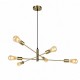 Prism-0646-6AB - Anna AB - Adjustable Antique Brass 6 Light Centre Fitting
