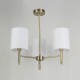 Prism-56642-3AB - Bella AB - Antique Brass 3 Light Ceiling Lamp with White Shade