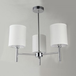 Bella CH - Chrome 3 Light Ceiling Lamp with White Shade Bella CH - Chrome 3 Light Ceiling Lamp with White Shade