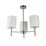 Bella CH - Chrome 3 Light Ceiling Lamp with White Shade Bella CH - Chrome 3 Light Ceiling Lamp with White Shade