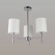 Prism-56642-3CH - Bella CH - Chrome 3 Light Ceiling Lamp with White Shade