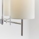 Prism-56642-3CH - Bella CH - Chrome 3 Light Ceiling Lamp with White Shade