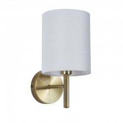Bella WAB - Antique Brass Wall Lamp with White Shade Bella WAB - Antique Brass Wall Lamp with White Shade