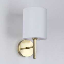 Bella WAB - Antique Brass Wall Lamp with White Shade Bella WAB - Antique Brass Wall Lamp with White Shade