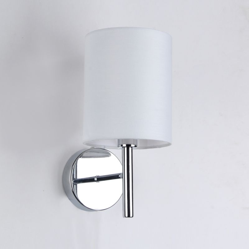 Prism-56642-WCH - Bella WCH - Chrome Wall Lamp with White Shade