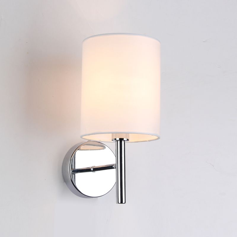 Prism-56642-WCH - Bella WCH - Chrome Wall Lamp with White Shade