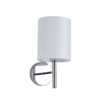Bella WCH - Chrome Wall Lamp with White Shade Bella WCH - Chrome Wall Lamp with White Shade