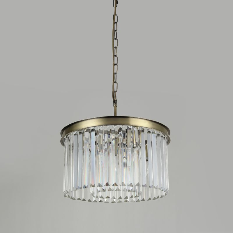 Prism-92500-4AB - Chloe 2 AB - Antique Brass 4 Light Chandelier with Crystal