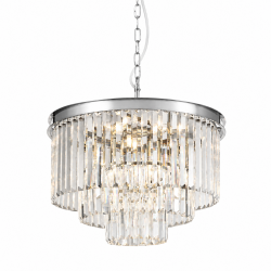 Heidi 1 - Crystal & Polished Chrome 9 Light Chandelier