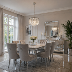 Heidi 1 - Crystal & Polished Chrome 9 Light Chandelier