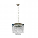Heidi 2 AB - Antique Brass 3 Light Chandelier with Crystal Heidi 2 AB - Antique Brass 3 Light Chandelier with Crystal