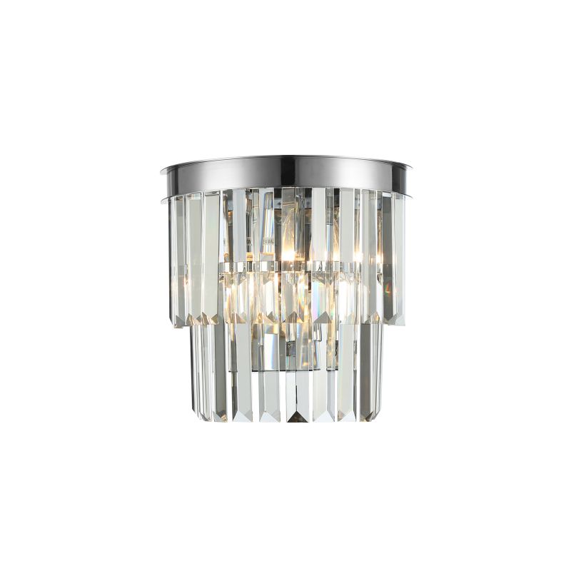 Prism-92100-2CH - Heidi WCH - Chrome 2 Light Wall Lamp with Crystal
