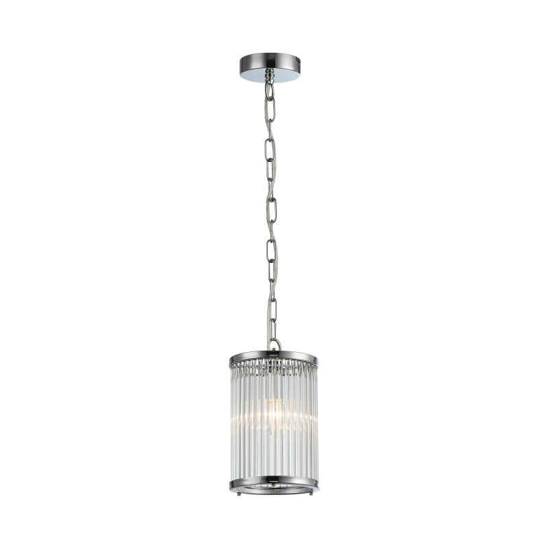 Prism-76233-1CH - Monaco 7 - Chrome Pendant with Clear Glass Rods