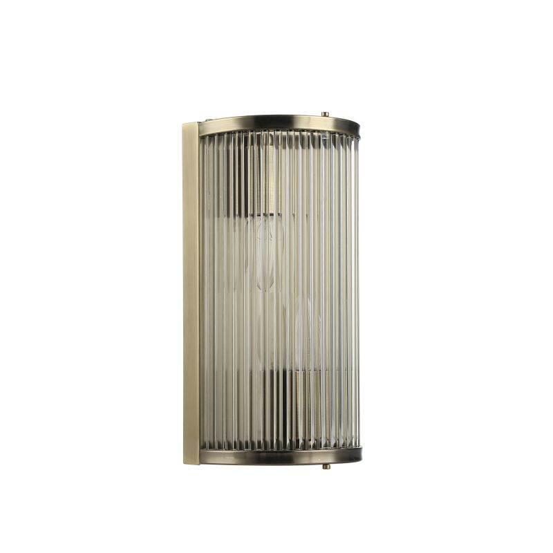 Prism-76233-2AB - Monaco WAB - Antique Brass Wall Lamp with Clear Glass Rods