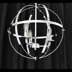 Paulina 1 - Polished Chrome 3 Light Globe Pendant Paulina 1 - Polished Chrome 3 Light Globe Pendant