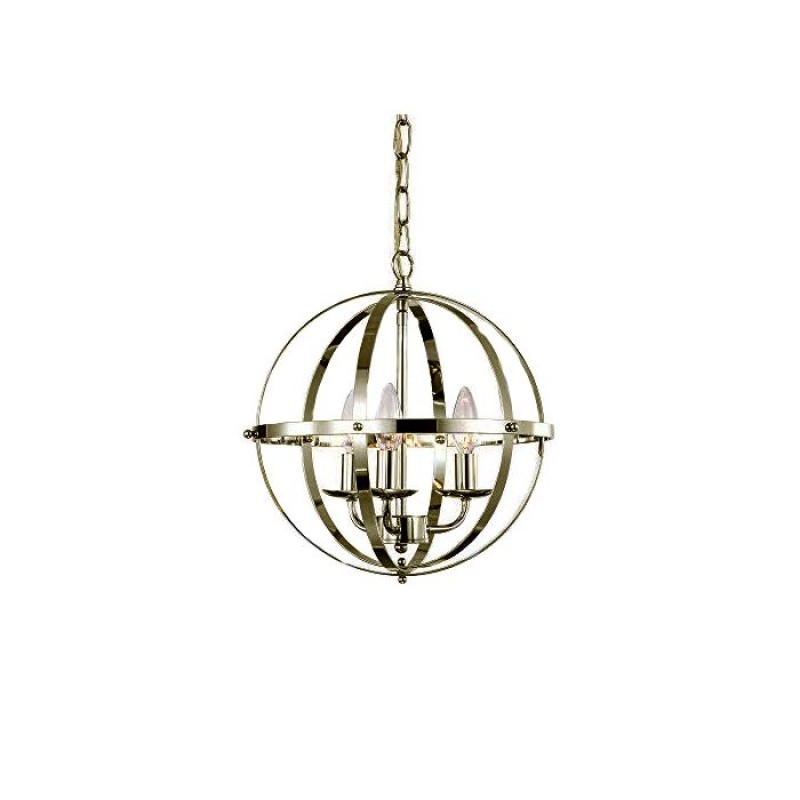 Prism-81207-3AB - Paulina 2 - Antique Brass 3 Light Globe Pendant
