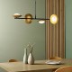 Ambience-63749 - Omega - Bronze 4 Light over Island Fitting with White Glass & Gold Shades