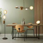 Omega - Bronze 3 Light Floor Lamp with White Glass & Gold Shades Omega - Bronze 3 Light Floor Lamp with White Glass & Gold Shades