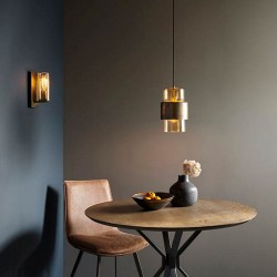 Lotus - Antique Brass Patina Pendant with Amber Glass Shade Lotus - Antique Brass Patina Pendant with Amber Glass Shade