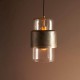 Ambience-63758 - Lotus - Bronze Patina Pendant with Clear Glass Shade