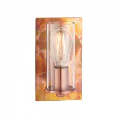 Lotus - Copper Patina Wall Lamp with Clear Glass Shade Lotus - Copper Patina Wall Lamp with Clear Glass Shade