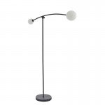 Krazy - Matt Black 2 Light Floor Lamp with Opal Glasses Krazy - Matt Black 2 Light Floor Lamp with Opal Glasses