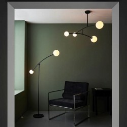 Krazy - Matt Black 4 Light Centre Fitting with Opal Glasses Krazy - Matt Black 4 Light Centre Fitting with Opal Glasses